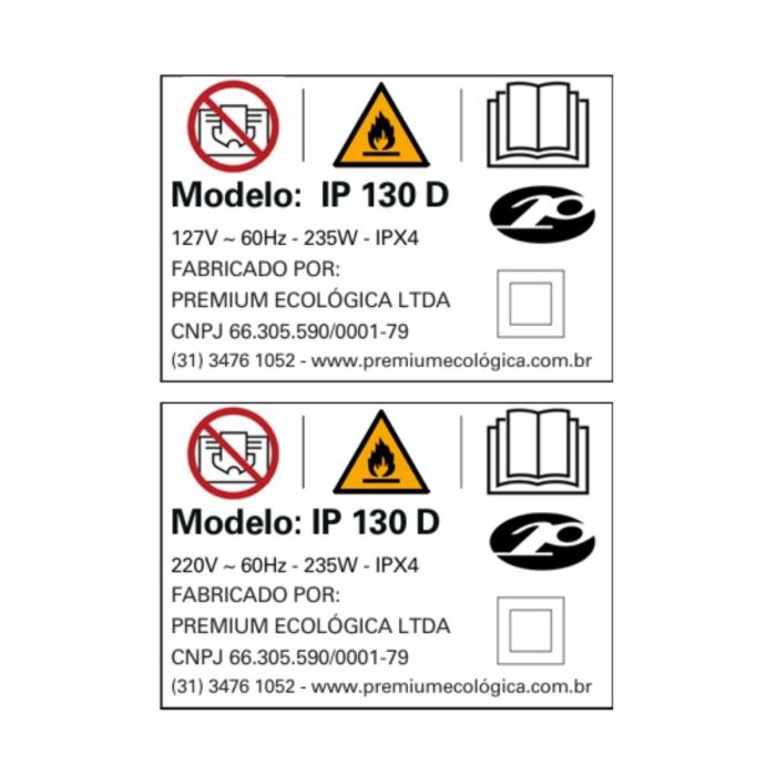Chocadeira IP 130 (130 Ovos) CONTROLE DIGITAL DE TEMPERATURA E UMIDADE